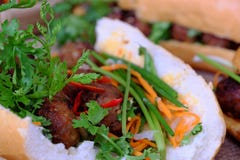Vietnamesisk gatamat, nuong för banhmi-thit royaltyfri bild Vietnamesisk gatamat, nuong för banhmi-thit royaltyfri bild