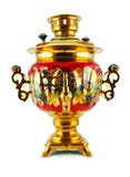 vieux samovar d'or images libres de droits vieux samovar d'or images libres de droits