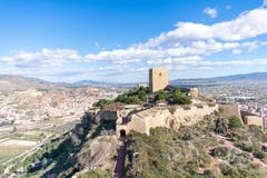 The keep and tower of Lorca Castle in southern Spain royalty free stock photography The keep and tower of Lorca Castle in southern Spain royalty free stock photography