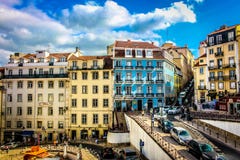 Downtown Lisbon royalty free stock photo Downtown Lisbon royalty free stock photo