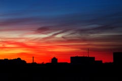 View from the balcony at sunset royalty free stock photography View from the balcony at sunset royalty free stock photography
