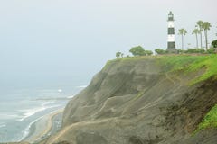 Sunset,Coastline and Pacific Ocean in the south of Lima royalty free stock images Sunset,Coastline and Pacific Ocean in the south of Lima royalty free stock images