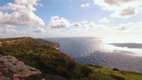 View of Dingli Cliffs, Highest point of Malta, Island in Mediterranean Sea