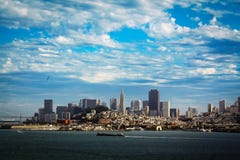 View of downtown San Francisco from Alcatraz Island , California royalty free stock image View of downtown San Francisco from Alcatraz Island , California royalty free stock image