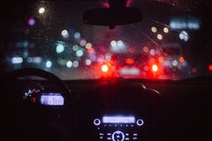 View from driver`s seat stock image View from driver`s seat stock image