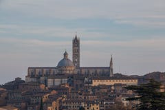 View of Duomo di Siena with old town from north. Tuscany. Italy. stock photos View of Duomo di Siena with old town from north. Tuscany. Italy. stock photos