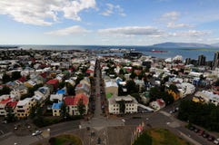 View From Hallgrimskirkja In Reykjavik Iceland Stock Image