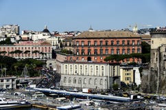 View From The Port Of Naples, Italy Stock Photography