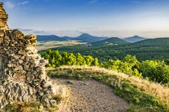 View From The Ruins Of Kostalov Castle Royalty Free Stock Photos