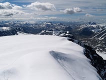 View From The Summit Of Kebnekaise Stock Photo View From The Summit Of Kebnekaise Stock Photo