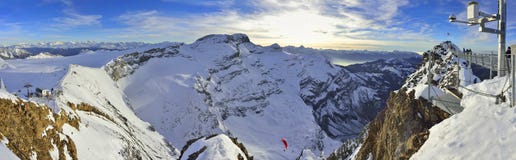 View from Glacier 3000 bridge, Les Diablerets, Gstaad stock image View from Glacier 3000 bridge, Les Diablerets, Gstaad stock image