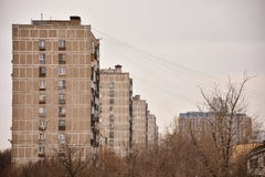 View of the gray residential buildings stock photo View of the gray residential buildings stock photo