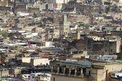 View of the houses of the Medina of Fez in Morocco
