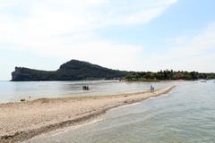 View from Island Isola di San Biagio at Lake Garda, Italy stock photography View from Island Isola di San Biagio at Lake Garda, Italy stock photography