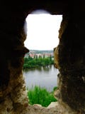 View from loopholes vysehrad fortress Prague, Czech Republic royalty free stock photos View from loopholes vysehrad fortress Prague, Czech Republic royalty free stock photos