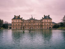 View of the Luxembourg palace, inside the public garden of Luxembourgh, one of the largest in Paris. stock photos View of the Luxembourg palace, inside the public garden of Luxembourgh, one of the largest in Paris. stock photos