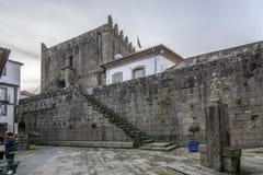 View of the Medieval Tower of the Old Jail built in Ponte de Li royalty free stock photos View of the Medieval Tower of the Old Jail built in Ponte de Li royalty free stock photos