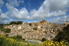 View Of A Typical Ancient City, Sicilia Royalty Free Stock Images