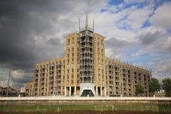 View Of Contemporary Riverside Flats Stock Image