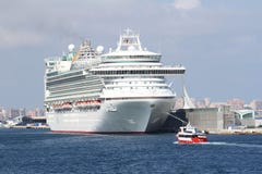 View Of Fantastic Cruiseship Ventura Docked In Alicante. Royalty Free Stock Image