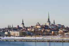 View Of Old Tallinn With Water Royalty Free Stock Photo