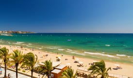 View Of Platja Llarga Beach In Salou Spain Royalty Free Stock Photo View Of Platja Llarga Beach In Salou Spain Royalty Free Stock Photo