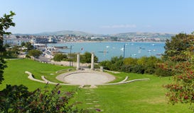 View Of Swanage Dorset England UK In Summer With Blue Sea And Sky Stock Images View Of Swanage Dorset England UK In Summer With Blue Sea And Sky Stock Images
