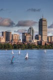View Of The Boston Skyline From The Charles River Royalty Free Stock Photography