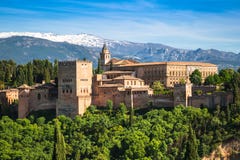 View Of The Famous Alhambra, Granada, Spain. Stock Photo