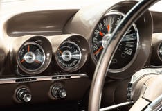View Of The Interior Of An Old Vintage Car Royalty Free Stock Image View Of The Interior Of An Old Vintage Car Royalty Free Stock Image