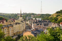 View of the old district of Kyiv royalty free stock photography View of the old district of Kyiv royalty free stock photography