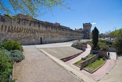 Old walls - Fortifications of Avignon - Camargue - Provence - France royalty free stock photography Old walls - Fortifications of Avignon - Camargue - Provence - France royalty free stock photography