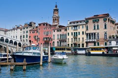 View On Grand Canal With Boats Royalty Free Stock Image