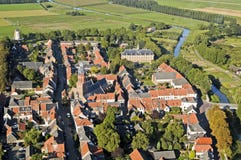 View On The Dutch Town Buren From A Helicopter Royalty Free Stock Images
