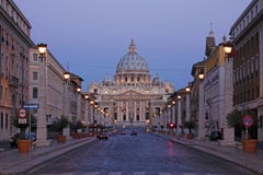 View Os Saint Peters In Rome, Italy Royalty Free Stock Photos