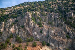 View of the peaked mountains Stock Photo View of the peaked mountains Stock Photo