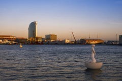 View of the port from La Rambla de Mar stock images View of the port from La Rambla de Mar stock images