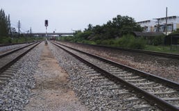 View of railway with green tree at the lright side of railway, traffic of railway , filtered image, selective focus stock images View of railway with green tree at the lright side of railway, traffic of railway , filtered image, selective focus stock images
