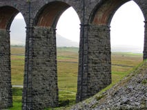 View through the Ribblehead arches stock photography View through the Ribblehead arches stock photography