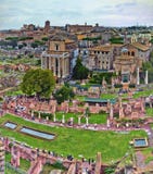 A view from The Roman Forum which is the most important forum in ancient Rome royalty free stock photography A view from The Roman Forum which is the most important forum in ancient Rome royalty free stock photography
