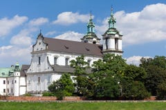 View on skalka church in old town of cracow in poland stock image View on skalka church in old town of cracow in poland stock image