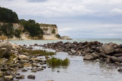 View of Stevns Kliff - a limestone cliffs in Denmark Royalty Free Stock Images View of Stevns Kliff - a limestone cliffs in Denmark Royalty Free Stock Images