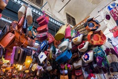 Colorful store with traditional souvenirs in Tunis, Tunisia royalty free stock photos Colorful store with traditional souvenirs in Tunis, Tunisia royalty free stock photos