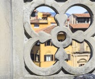 View Through The Stone Fence City Houses Abstraction Color Background Geometry Beautiful Stock Images View Through The Stone Fence City Houses Abstraction Color Background Geometry Beautiful Stock Images