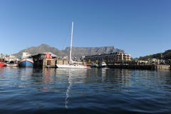 View to the iconic Table Mountain royalty free stock images View to the iconic Table Mountain royalty free stock images