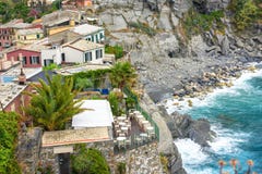 View to a restaurant terrace, sea and mountains royalty free stock photo View to a restaurant terrace, sea and mountains royalty free stock photo