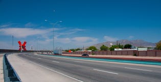 View towards downtown El Paso along the border highway stock photo View towards downtown El Paso along the border highway stock photo