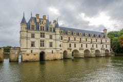 View at the west side Chenonceau chateau with river Cher stock images View at the west side Chenonceau chateau with river Cher stock images
