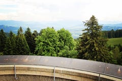 Viewpoint to Forest at the Alps and Pfander Mountain nea Stock Photos Viewpoint to Forest at the Alps and Pfander Mountain nea Stock Photos