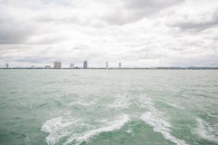 Views of Pattaya from the ship in the Gulf of Thailand. stock photography Views of Pattaya from the ship in the Gulf of Thailand. stock photography